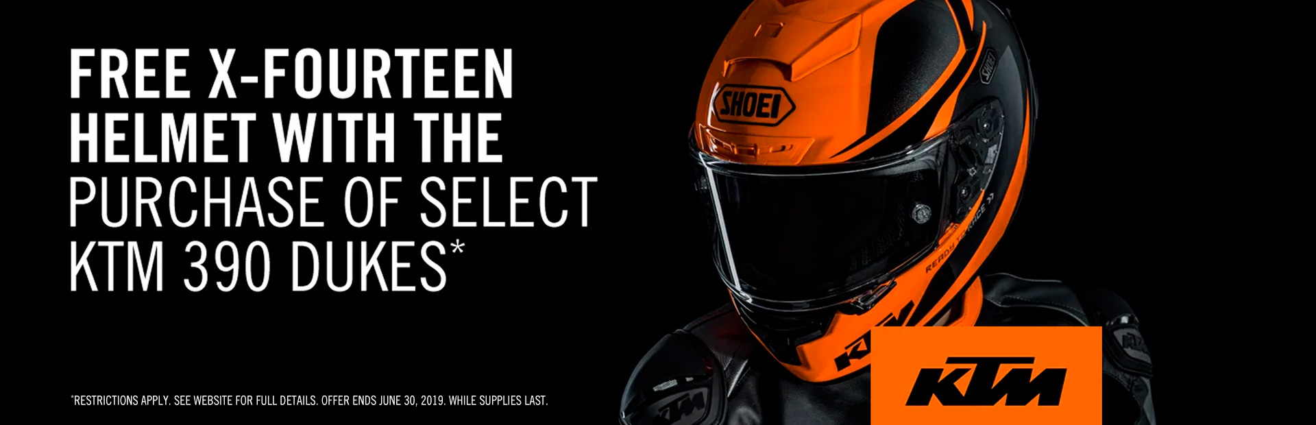 KTM: GET A KTM SHOEI X-FOURTEEN HELMET